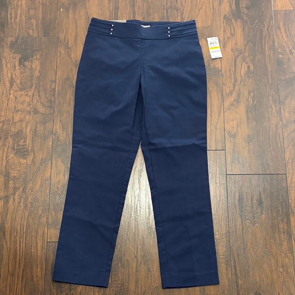 JM Collection Navy Straight Leg Jeans